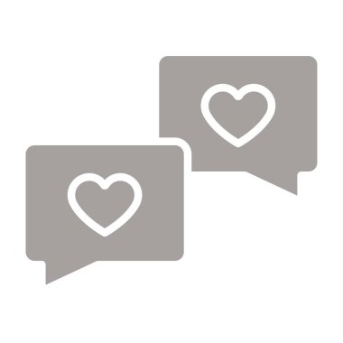 Sohbet ileti simgesi, vektör illüstrasyonu