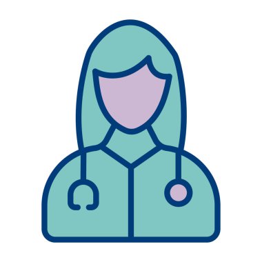 Doktor. Web simgesi basit illüstrasyon