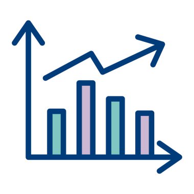 Bar çizelgesi. Web simgesi basit illüstrasyon