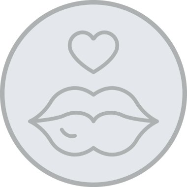 Kalp ikonu vektör illüstrasyonu