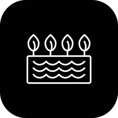 İzole edilmiş bir mum simgesinin gösterimi