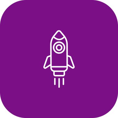 roket simgesi, vektör illüstrasyonu