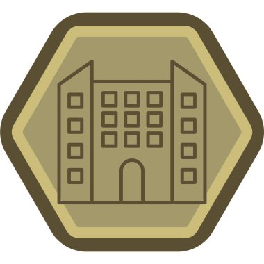 Bina. Web simgesi basit illüstrasyon