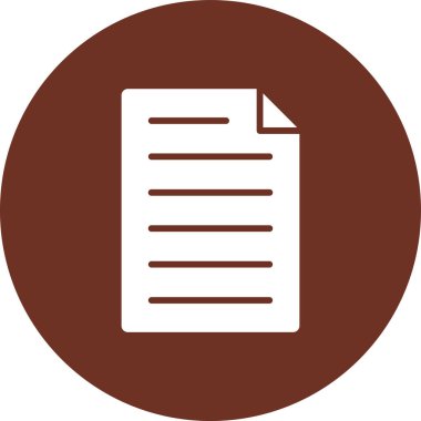 belge dosya simgesi, vektör illüstrasyonu