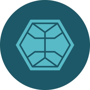 Benzersiz altıgen vektör simgesi