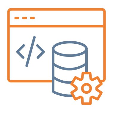 Web geliştirme vektör simgesi düzenlenebilir