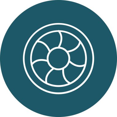 Dairesel bir simgenin vektör illüstrasyonu