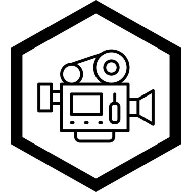 kamera simgesi vektör illüstrasyonu