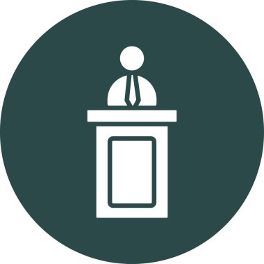 Konuşmacı. Web simgesi basit tasarım