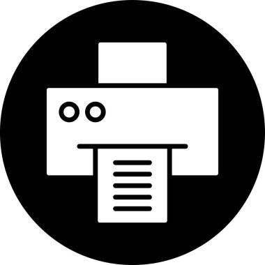 Yazıcı simgesi, vektör illüstrasyonu