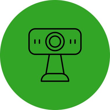 CCTV güvenlik kamerası simgesinin vektör illüstrasyonu