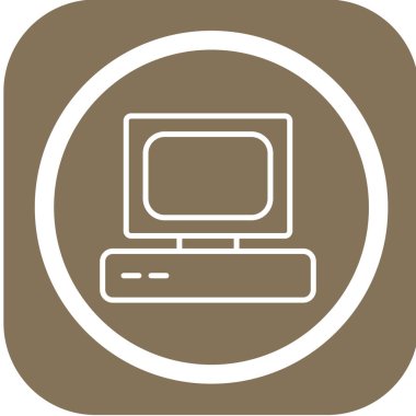 Bilgisayar. Web simgesi vektör illüstrasyonu
