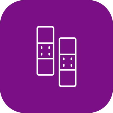 Mor arkaplanda izole edilmiş iki eşleşme simgesi, vektör illüstrasyonu