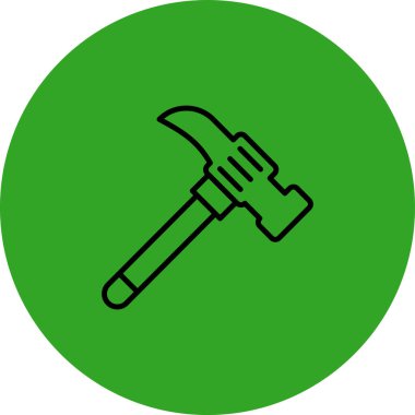 Çekiç simgesinin vektör illüstrasyonu