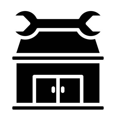 Bina. Web simgesi basit illüstrasyon