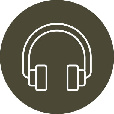 kulaklık, müzik, kulaklık, vektör illüstrasyonu.