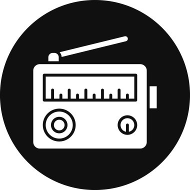 Radyo. Web simgesi basit illüstrasyon