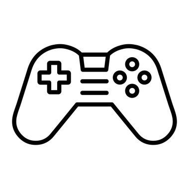 Oyun denetleyici simge vektörü. Ana konsol sembolü. izole edilmiş sınır sembolü çizimi