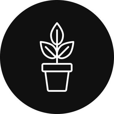 Bitki simgesinin vektör illüstrasyonu