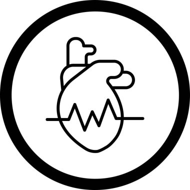 Kalp. Web simgesi basit illüstrasyon