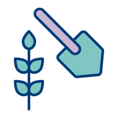 Bahçe ve bahçe aletleri ikon vektörü. Bahçe aletleri ve bahçe işareti. izole edilmiş çizgi simgesi siyah illüstrasyon