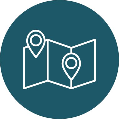 Vektör konumu simge illüstrasyonu