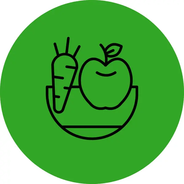 Eşsiz Elma Vektör Satırı Simgesi