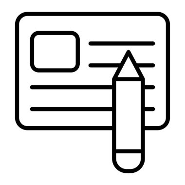 kalem vektör simgesi dizaynlı belge