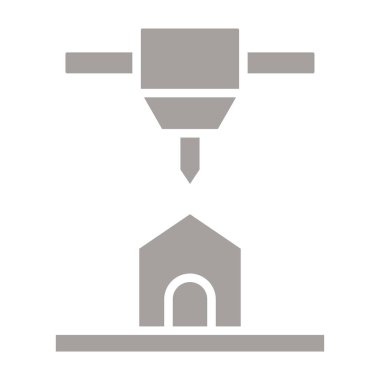 Fabrika simgesi vektör illüstrasyonu