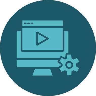 vektör lcd simgesi illüstrasyonu