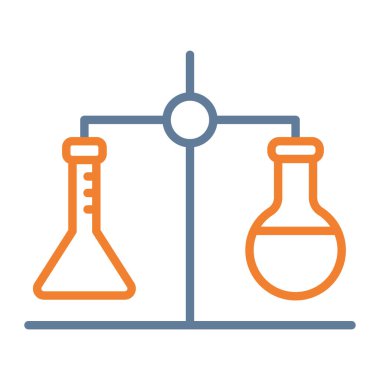 Laboratuvar ince çizgi simgesi, vektör ve konsept, laboratuvar laboratuvar işareti, grafikler, doğrusal çizgili taslak ikon, beyaz arkaplan üzerinde taslak biçimi. vektör