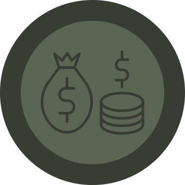 İş ve finans simgesinin vektör illüstrasyonu