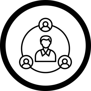 İnsanların vektör simgesi, iş veya proje yönetimi, iş