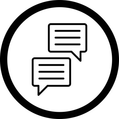 konuşma balonu simgesi, vektör illüstrasyonu