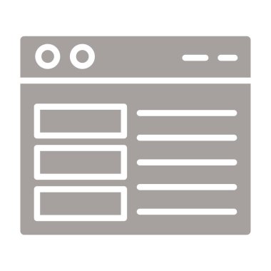 Web tarayıcı vektör simgesi