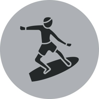 Snowboard simgesi vektör illüstrasyonu