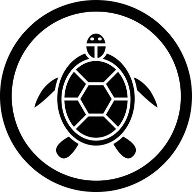 Beyaz arkaplanda kaplumbağa vektör illüstrasyonu