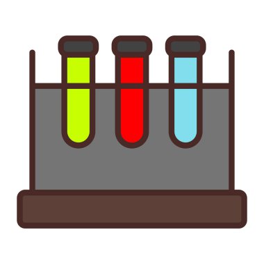Laboratuvar cam vektör illüstrasyon tasarımlı test tüpü