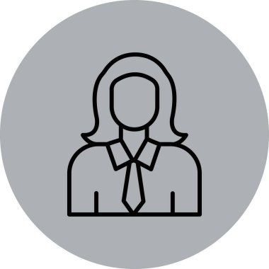 Kadın avatar simgesinin vektör illüstrasyonu