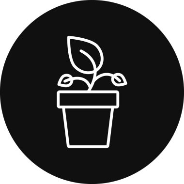 bitki simgesi soyut bir grupta izole edildi