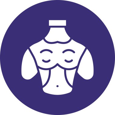 Göğüs kanseri ikonu, vektör illüstrasyonu