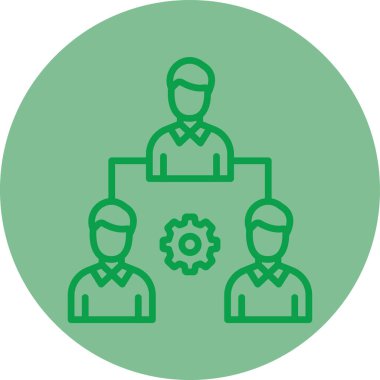 Takım çalışması. Web simgesi basit illüstrasyon