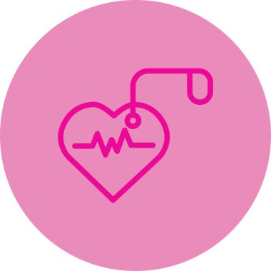 Bir kalp simgesinin vektör illüstrasyonu