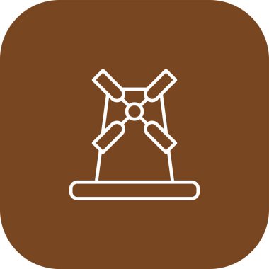 yel değirmeni web simge vektör çizim