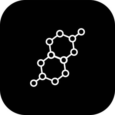 Molekül simgesi, vektör çizimi