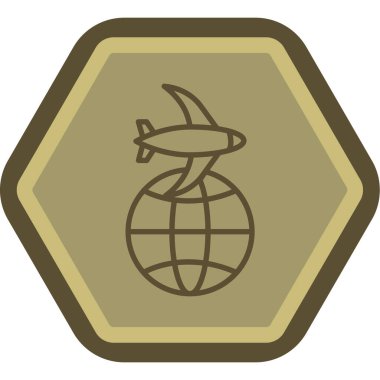 trend biçimi izole edilmiş arkaplan düzlemi simgesi