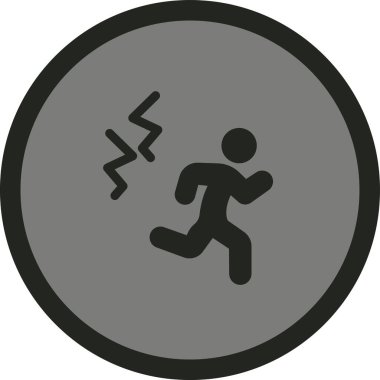 çalışan kişi yuvarlanmış simge