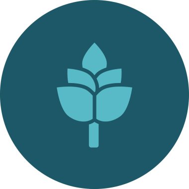 Bir bitki simgesinin vektör illüstrasyonu