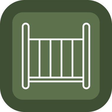 yatak ikonu vektör illüstrasyonu