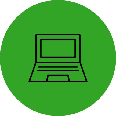 Dizüstü bilgisayar simgesi vektör çizimi